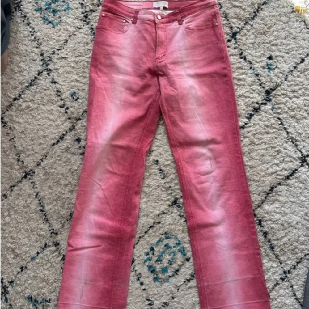 Roberto Cavalli Faded Pink Straight Leg Jeans